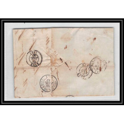 41159 Lettre LAC Allemagne Deutschland Lubeck tour T strasbourg 1847 cette herault France marque d'entree Vorlaufer