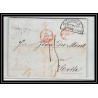 41160 Lettre LAC Allemagne Deutschland Lubeck tour T strasbourg 1846 cette herault France marque d'entree Vorlaufer