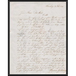 41175 Lettre LAC Allemagne Deutschland Hamburg Tour-T VALENCIENNES 1849 cette herault France marque d'entree Vorlaufer