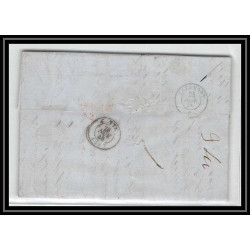 41176 Lettre LAC Allemagne Deutschland Hamburg Tour-T VALENCIENNES 1848 cette herault France marque d'entree Vorlaufer