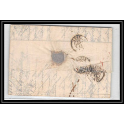 41188 Lettre LAC Allemagne Deutschland Hamburg TT Tour-T strasbourg 1844 TTR4 cette herault France marque d'entree