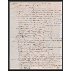 41193 Lettre LAC Allemagne Deutschland Hamburg TT Tour-T strasbourg 1844 TTR4 cette herault France marque d'entree