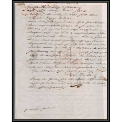 41193 Lettre LAC Allemagne Deutschland Hamburg TT Tour-T strasbourg 1844 TTR4 cette herault France marque d'entree