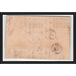 41195 Lettre LAC Allemagne Deutschland Hamburg TT Tour-T strasbourg 1844 TTR4 cette herault France marque d'entree