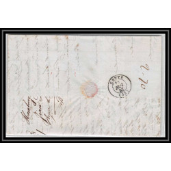 41205 Lettre LAC Allemagne Deutschland Hamburg Tour-T Givet CPR3 1843 cette herault France marque d'entree Vorlaufer