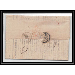 41210 Lettre LAC Allemagne Deutschland Hamburg prusse forbach CPR4 1843 cette herault France marque d'entree Vorlaufer