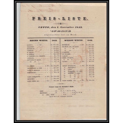 41210 Lettre LAC Allemagne Deutschland Hamburg prusse forbach CPR4 1843 cette herault France marque d'entree Vorlaufer