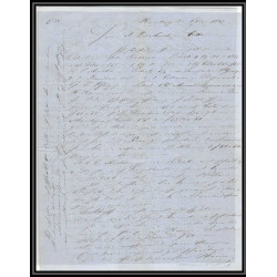 41221 Lettre LAC Allemagne Deutschland Hamburg Tour-T strasbourg 1847 cette France marque d'entree Vorlaufer