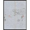 41221 Lettre LAC Allemagne Deutschland Hamburg Tour-T strasbourg 1847 cette France marque d'entree Vorlaufer