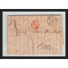 41222 Lettre LAC Allemagne Deutschland Hamburg Tour-T strasbourg 1846 cette France marque d'entree Vorlaufer