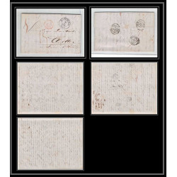 41224 Lettre LAC Allemagne Deutschland Hamburg Tour-T strasbourg 1845 cette France marque d'entree Vorlaufer