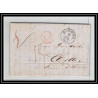 41224 Lettre LAC Allemagne Deutschland Hamburg Tour-T strasbourg 1845 cette France marque d'entree Vorlaufer
