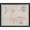 41225 Lettre LAC Allemagne Deutschland Hamburg Tour-T strasbourg 1845 cette France marque d'entree Vorlaufer
