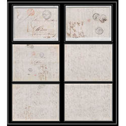41227 Lettre LAC Allemagne Deutschland Hamburg Tour-T strasbourg 1845 cette France marque d'entree Vorlaufer