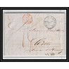41227 Lettre LAC Allemagne Deutschland Hamburg Tour-T strasbourg 1845 cette France marque d'entree Vorlaufer