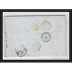41230 Lettre LAC Allemagne Deutschland Hamburg Tour-T strasbourg 1847 cette France marque d'entree Vorlaufer