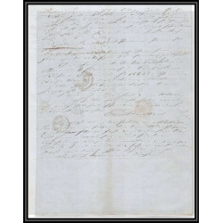 41230 Lettre LAC Allemagne Deutschland Hamburg Tour-T strasbourg 1847 cette France marque d'entree Vorlaufer