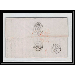 41231 Lettre LAC Allemagne Deutschland Hamburg Tour-T strasbourg 1845 cette France marque d'entree Vorlaufer