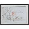 41232 Lettre LAC Allemagne Deutschland Hamburg Tour-T strasbourg 1847 cette France marque d'entree Vorlaufer