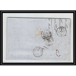 41232 Lettre LAC Allemagne Deutschland Hamburg Tour-T strasbourg 1847 cette France marque d'entree Vorlaufer