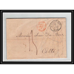 41234 Lettre LAC Allemagne Deutschland Hamburg Tour-T strasbourg 1847 cette France marque d'entree Vorlaufer