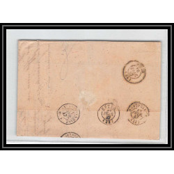 41234 Lettre LAC Allemagne Deutschland Hamburg Tour-T strasbourg 1847 cette France marque d'entree Vorlaufer