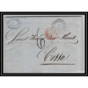 41246 Lettre LAC Allemagne Deutschland Hamburg Tour-T VALENCIENNES 1856 cette France marque d'entree Vorlaufer