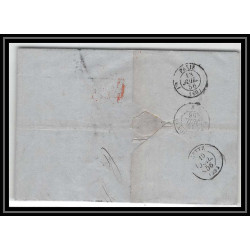 41246 Lettre LAC Allemagne Deutschland Hamburg Tour-T VALENCIENNES 1856 cette France marque d'entree Vorlaufer