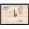 41257 Lettre LAC Allemagne Deutschland Bremen Tour-T VALENCIENNES 1855 cette herault France marque d'entree Vorlaufer