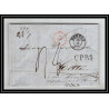 41264 Lettre LAC Allemagne Deutschland Bremen Tour-T VALENCIENNES CPR3 1847 cette herault France marque d'entree