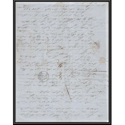 41264 Lettre LAC Allemagne Deutschland Bremen Tour-T VALENCIENNES CPR3 1847 cette herault France marque d'entree