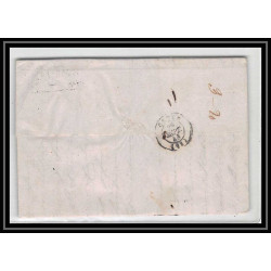 41265 Lettre LAC Allemagne Deutschland Bremen Tour-T VALENCIENNES CPR3 1845 cette herault France marque d'entree