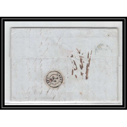 41283 Lettre LAC Allemagne Deutschland Bremen Tour-T VALENCIENNES CPR3 1848 cette herault France marque d'entree
