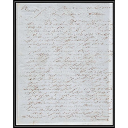 41283 Lettre LAC Allemagne Deutschland Bremen Tour-T VALENCIENNES CPR3 1848 cette herault France marque d'entree