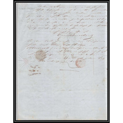 41283 Lettre LAC Allemagne Deutschland Bremen Tour-T VALENCIENNES CPR3 1848 cette herault France marque d'entree