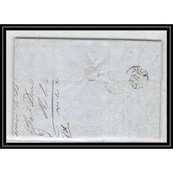 41284 Lettre LAC Allemagne Deutschland Bremen Tour-T VALENCIENNES CPR3 1847 cette herault France marque d'entree