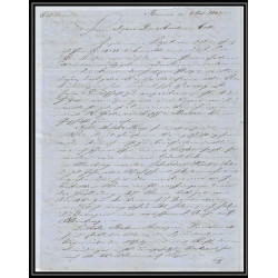 41285 Lettre LAC Allemagne Deutschland Bremen Tour-T VALENCIENNES CPR3 1847 cette ROUTE MOULINS France marque d'entree