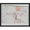 41286 Lettre LAC Allemagne Deutschland Bremen Tour-T VALENCIENNES CPR3 1846 cette route moulins France marque d'entree