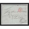 41287 Lettre LAC Allemagne Deutschland Bremen Tour-T VALENCIENNES CPR3 1848 cette route moulins France marque d'entree