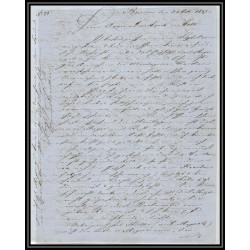 41294 Lettre LAC Allemagne Deutschland Bremen Tour-T VALENCIENNES CPR3 1847 cette herault France marque d'entree