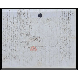 41294 Lettre LAC Allemagne Deutschland Bremen Tour-T VALENCIENNES CPR3 1847 cette herault France marque d'entree