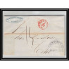 41300 Lettre LAC Allemagne Deutschland Bremen Tour-T VALENCIENNES CPR3 1848 cette herault France marque d'entree