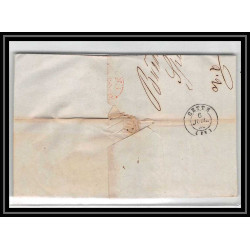 41300 Lettre LAC Allemagne Deutschland Bremen Tour-T VALENCIENNES CPR3 1848 cette herault France marque d'entree