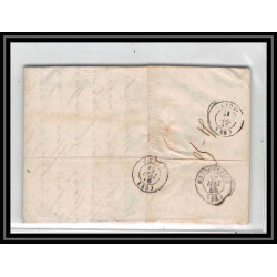 41305 Lettre LAC Allemagne Deutschland Bremen Tour-T strasbourg 1845 cette herault France marque d'entree Vorlaufer