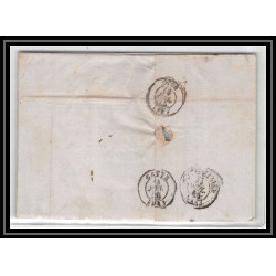 41306 Lettre LAC Allemagne Deutschland Bremen Tour-T strasbourg 1845 cette herault France marque d'entree Vorlaufer