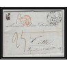 41315 Lettre LAC Allemagne Deutschland Frankfurt Tour-T strasbourg 1845 cette herault France marque d'entree Vorlaufer