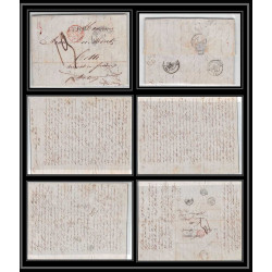 41321 Lettre LAC Allemagne Deutschland Mainz Tour-T strasbourg 1848 cette herault France marque d'entree Vorlaufer