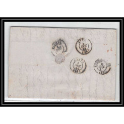 41323 Lettre LAC Allemagne Deutschland dusseldorf CPR2 1844 cette herault France marque d'entree
