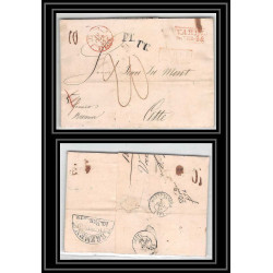 41332 Lettre LAC Allemagne Deutschland Varel Bremen TT DOUBLE FRAPPE Tour-T strasbourg 1846 cette France marque d'entree