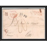 41332 Lettre LAC Allemagne Deutschland Varel Bremen TT DOUBLE FRAPPE Tour-T strasbourg 1846 cette France marque d'entree